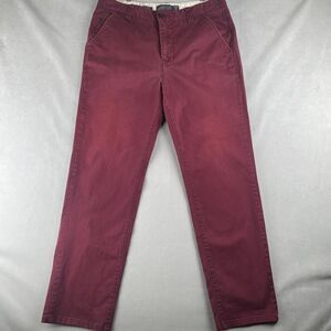 Hawkings McGill Pants‎ Mens 34x32 Red Straight Stretch Mid Rise Casual 5-Pocket